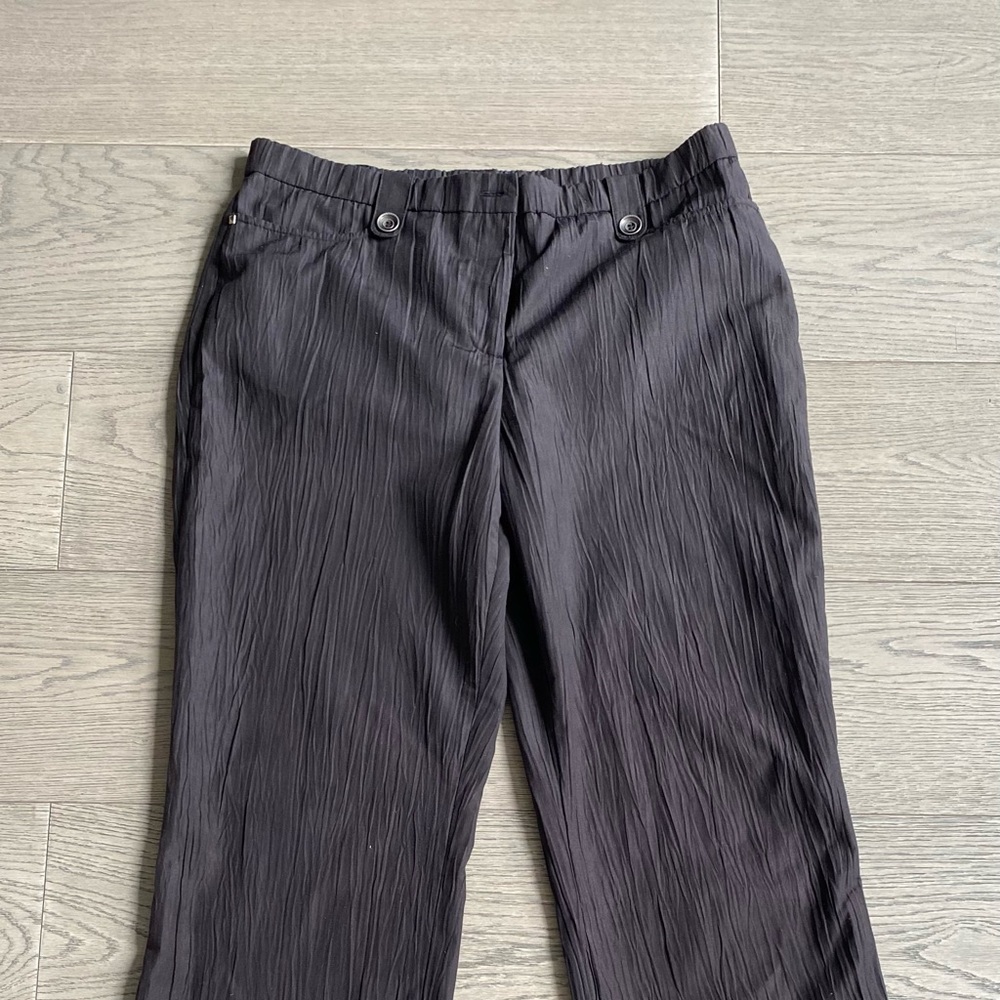 Black Plisse Trousers